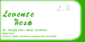 levente wesp business card